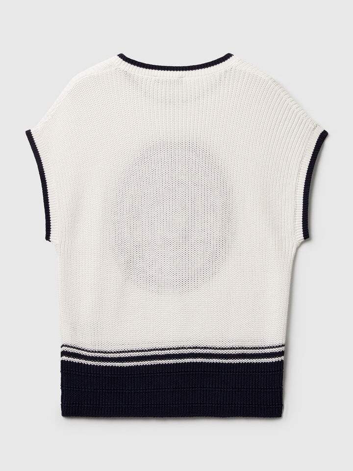 SLEEVELESS SWEATER Women image number 6